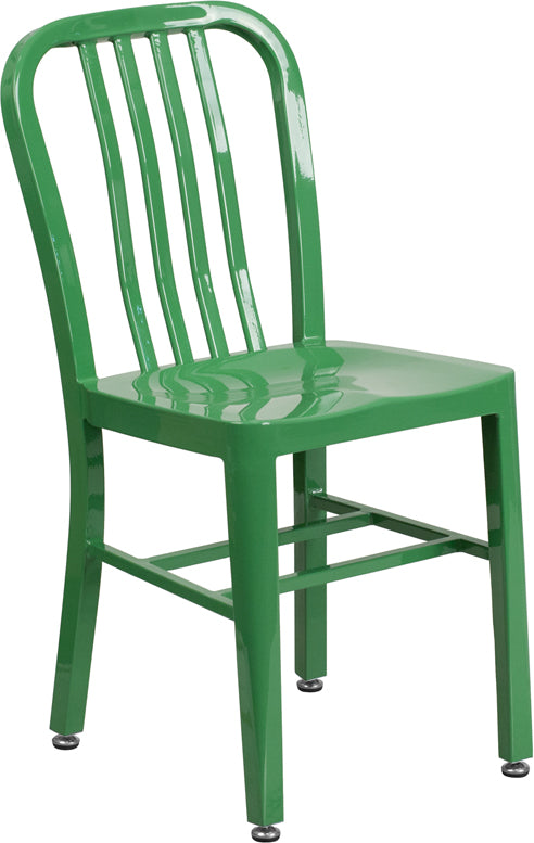 Green Metal Indoor-Outdoor Chair - CH-61200-18-GN-GG