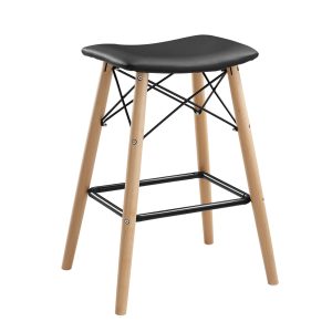 Retro Modern Faux Leather Counter Stool