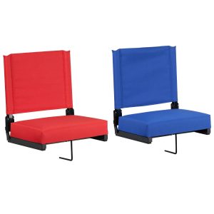 Flash Furniture Grandstand Comfort Seats by Flash with Ultra-Padded Seat in Blue and Red