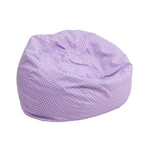 Small Lavender Dot Kids Bean Bag Chair - DG-BEAN-SMALL-DOT-PUR-GG