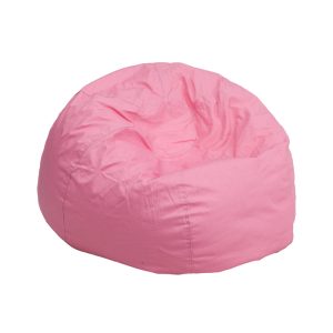Small Solid Light Pink Kids Bean Bag Chair - DG-BEAN-SMALL-SOLID-PK-GG