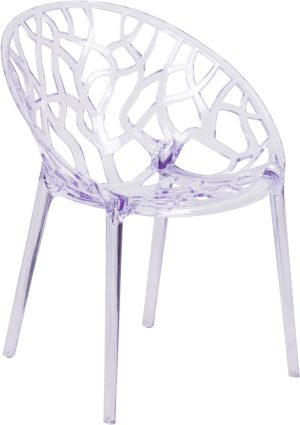 Specter Series Transparent Stacking Side Chair - FH-156-APC-GG