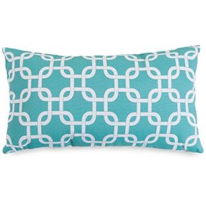 Teal Links Small Pillow 12x20