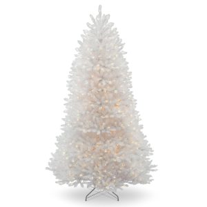 7 ft. Dunhill White Fir Tree with Clear Lights