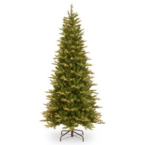 7 1/2' Feel Real Glen Ridge Spruce Slim Tree with 600 Clear Lights + PowerConnect