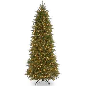 6 1/2' Feel Real Jersey Fraser Pencil Slim Fir Tree with 550 Clear Lights