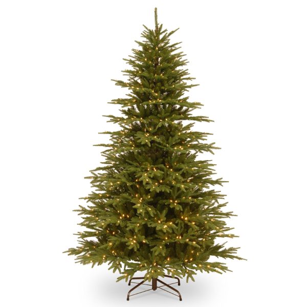 7 1/2' Feel Real Monterey Fir Hinged Tree with 800 Clear Lights