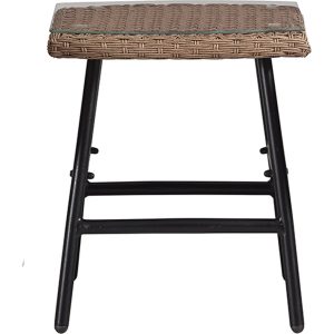 Transitional Patio Wood Side Table - Natural