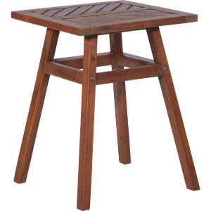 Patio Wood Side Table - Dark Brown