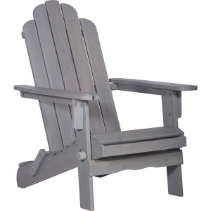 Patio Wood Adirondack Chair  - GrayWash