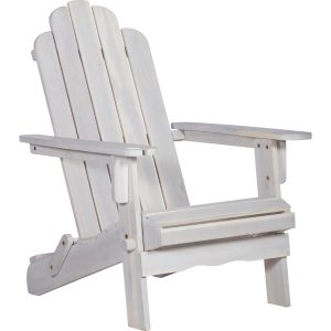 Patio Wood Adirondack Chair - WhiteWash