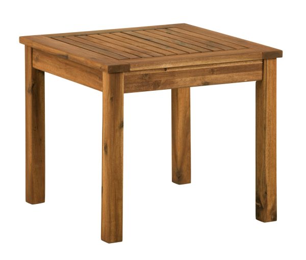 20 Wood Patio Simple Side Table - Brown