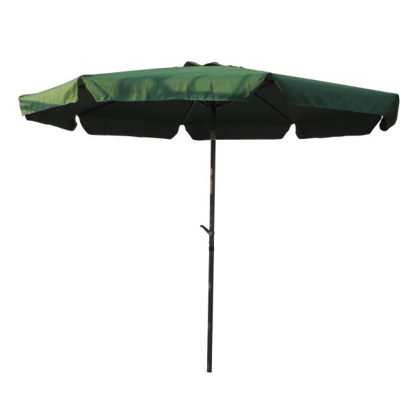 St. Kitts Aluminum 10-foot Patio Umbrella - Dark Grey/Forest Green