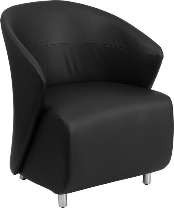 Black Leather Lounge Chair - ZB-1-GG