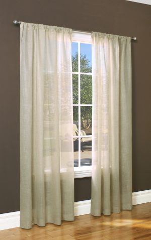 Weathervane Pocket Top Curtain Panel Window Dressing 50 x 63 in Linen
